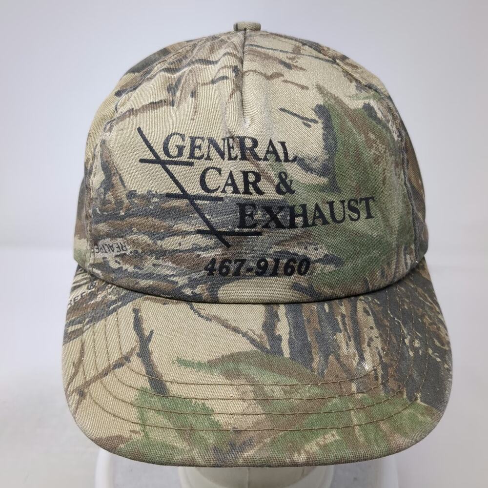 5 Panel Green One Size General Car Exhaust Realtree Camo Snapback hat Automotive - Picture 2 of 9